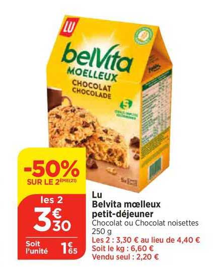lu belvita mœlleux petit-déjeuner
