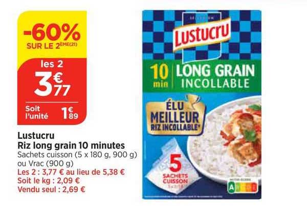 lustucru riz long grain 10 minutes