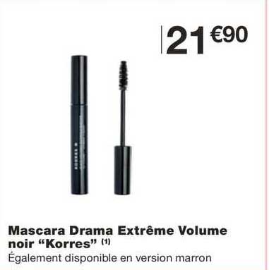 mascara drama extrême volume noir "korres"