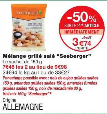 Mélange Grillé Salé "seeberger"
