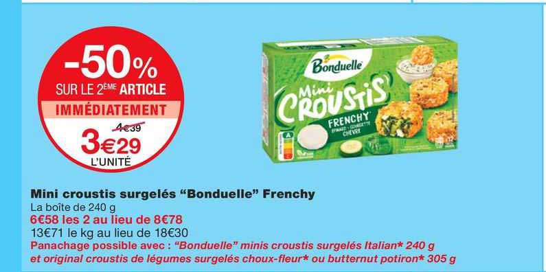 Mini Croustis Surgelés "bonduelle" Frenchy