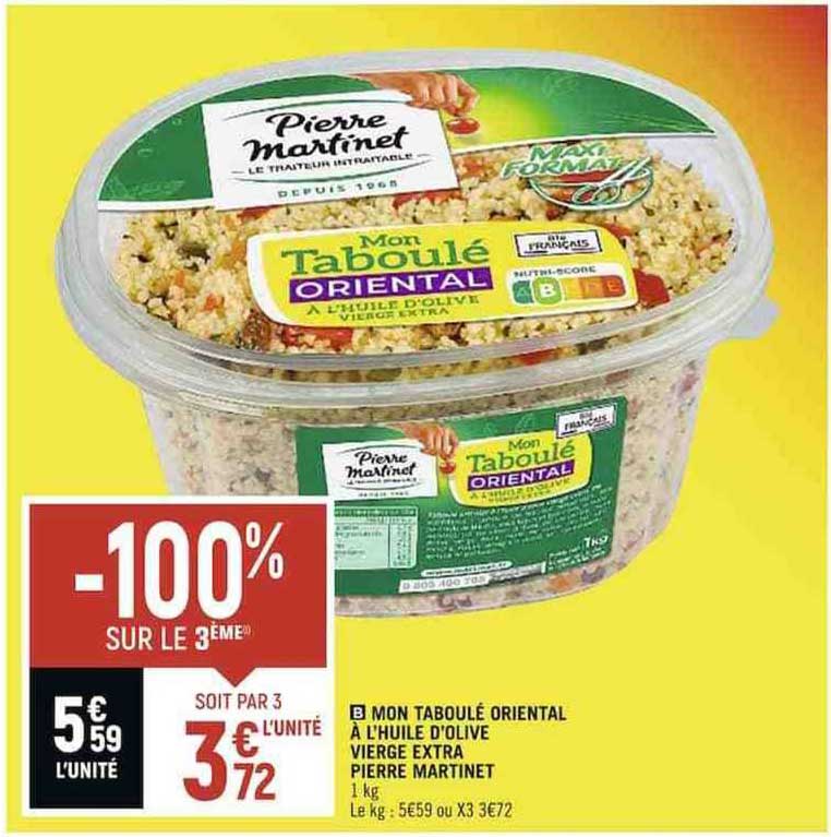 mon taboulé oriental à l'huile d'olive vierge extra pierre martinet