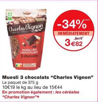 muesli 3 chocolats "charles vignon"