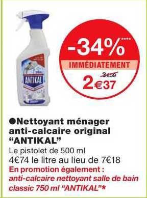 Nettoyant Ménager Anti-calcaire Original "antikal"
