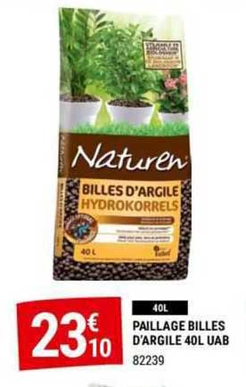 paillage billes d'argile 40l uab