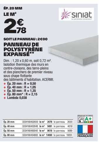 panneau de polystyrène expansé
