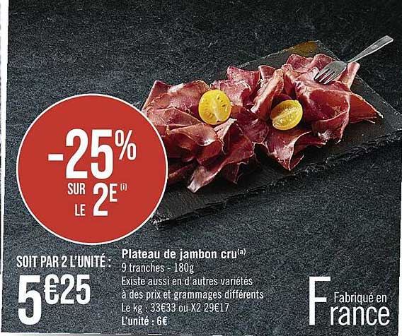 Plateau De Jambon Crú