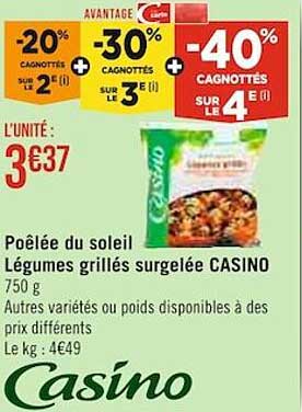 Poêlée Du Soleil Légumes Grillés Surgelée Casino