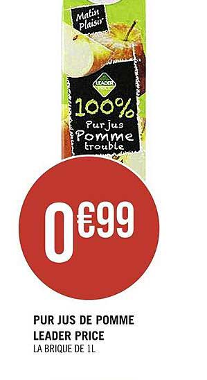 pur jus de pomme leader price