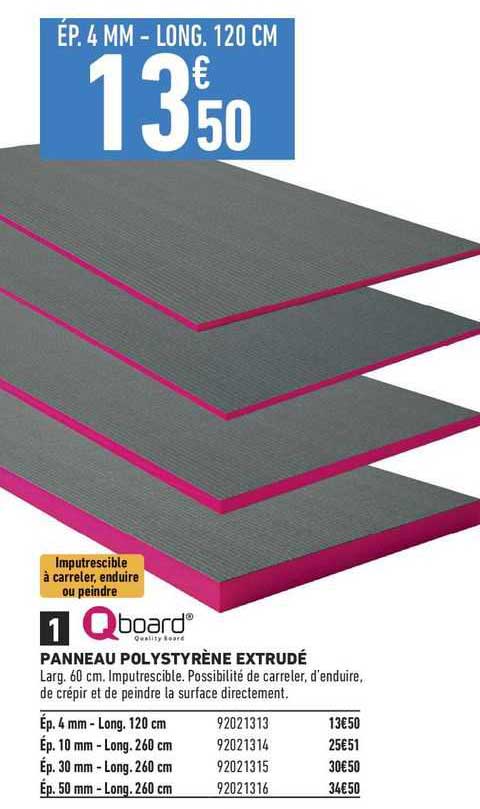 qboard panneau polystyrène extrudé