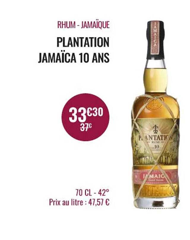 rhum - jamaïque plantation jamaïca 10 ans