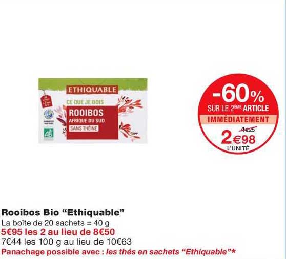 rooibos bio "ethiquable"