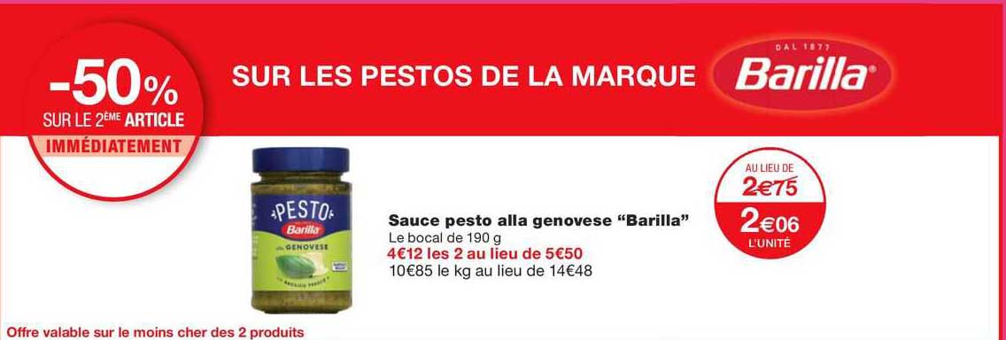 sauce pesto alla genovese "barilla"