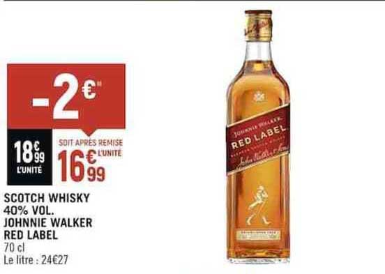 scotch whisky 40% vol johnnie walker red label