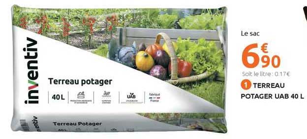 terreau potager uab 40 l inventiv