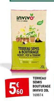 terreau semi bouturage invivo 20l
