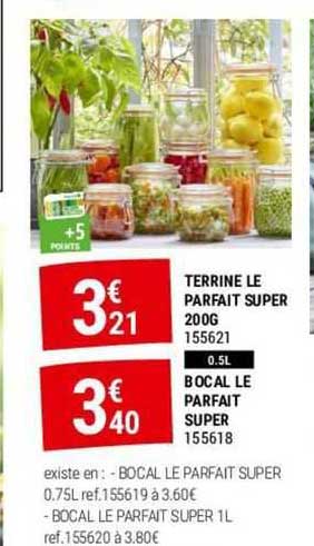 terrine le parfait super 200g bocal le parfait super