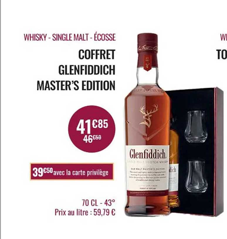 whisky - single malt - écosse coffret glenfiddich master's edition