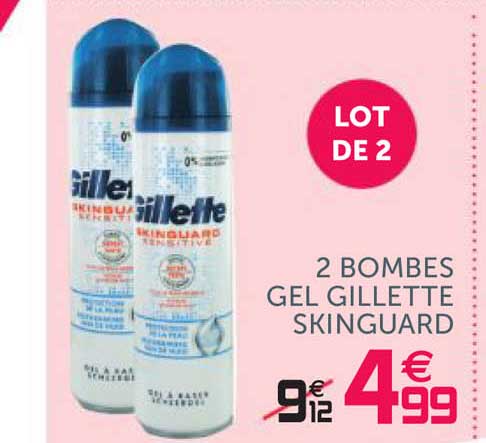 2 Bombes Gel Gillette Skinguard