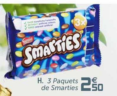 3 paquets de smarties