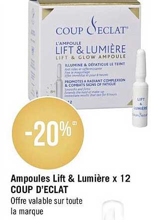 ampoules lift & lumière x12 coup d'éclat