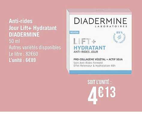 anti-rides jour lift+ hydratant diadermine