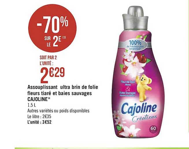 assouplissant ultra brin de folie fleurs tiaré et baie sauvages cajoline