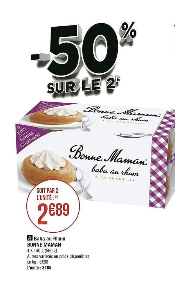 baba au rhum bonne maman