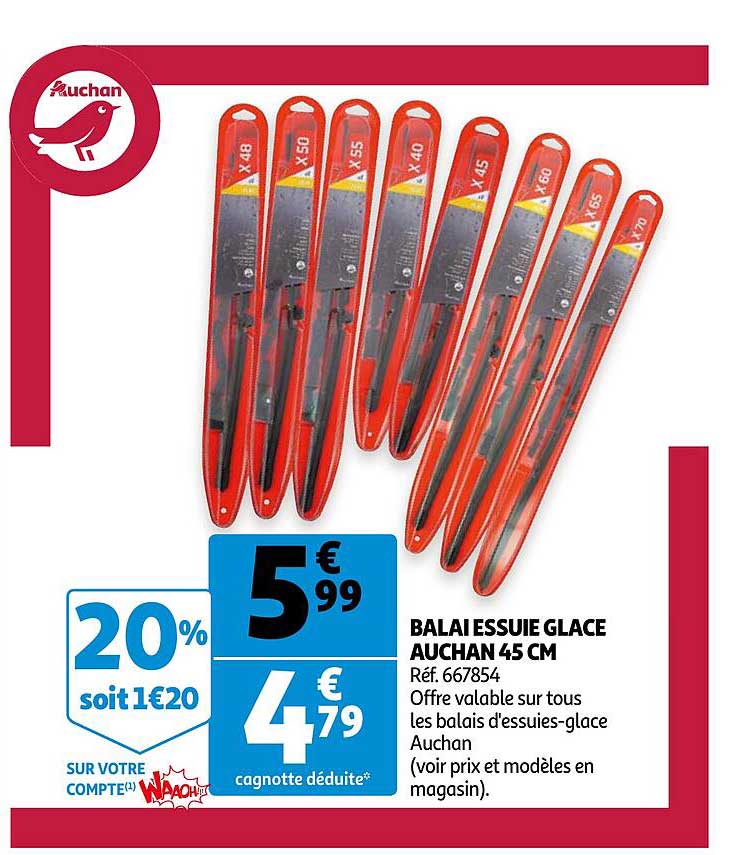 balai essuie glace auchan 45 cm