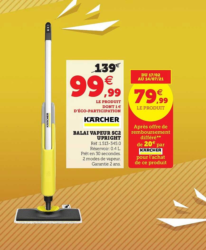 balai vapeur sc2 upright kärcher