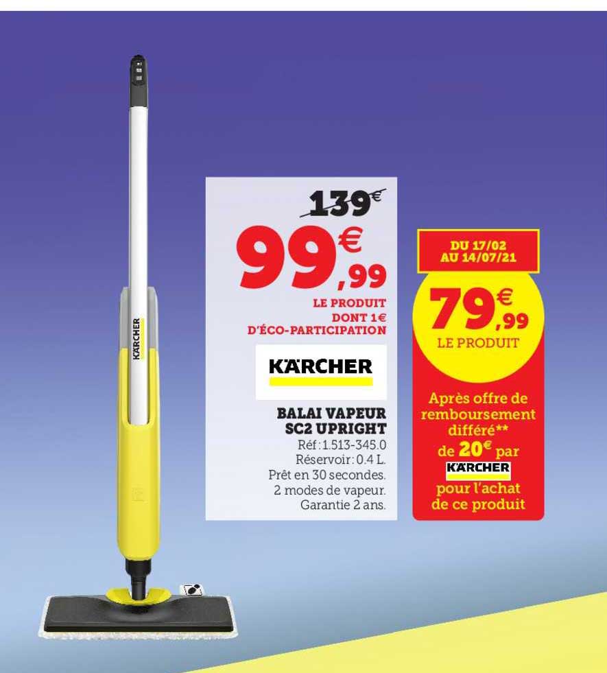 balai vapeur sc2 upright kärcher