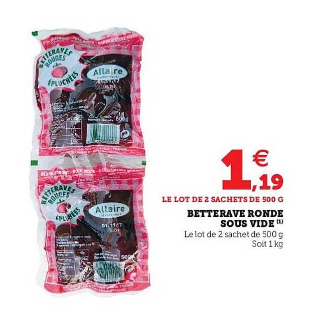 betterave ronde sous vide