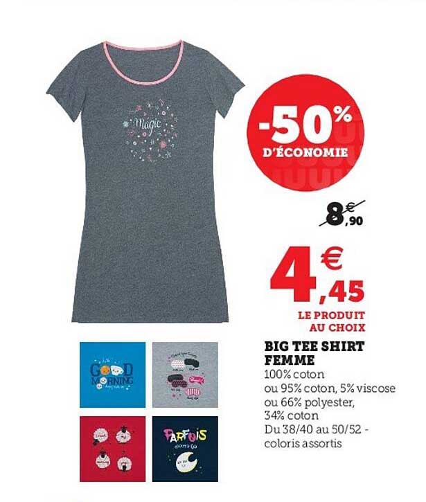 big tee shirt femme