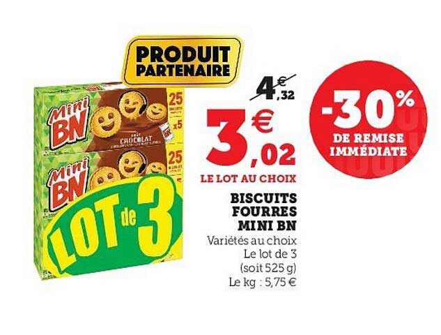 Biscuits Fourrés Mini Bn