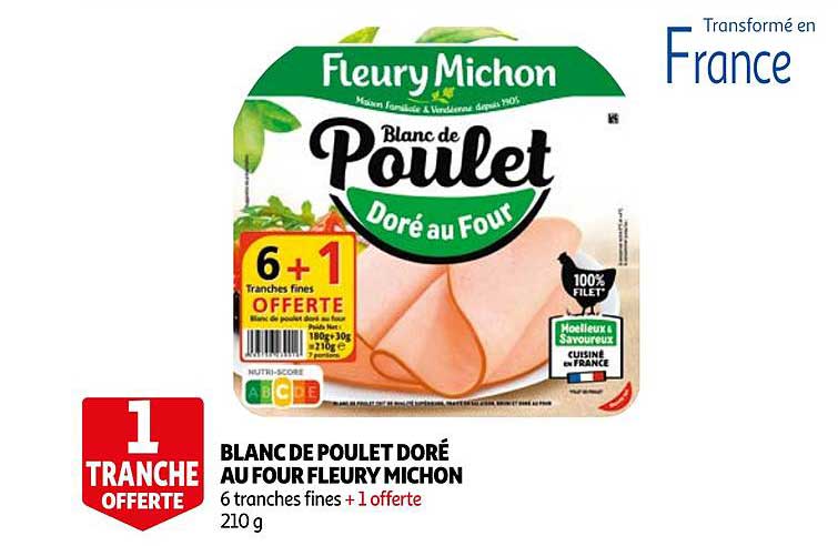 blanc de poulet doré au four fleury michon