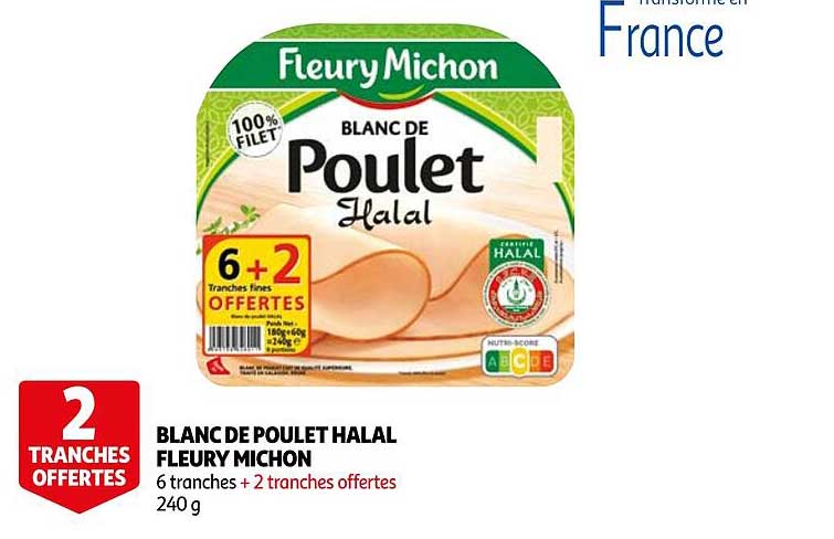 blanc de poulet halal fleury michon