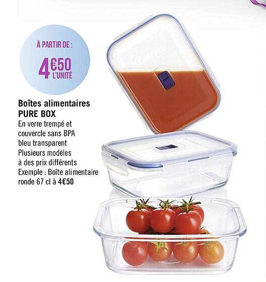 boîtes alimentaires pur box