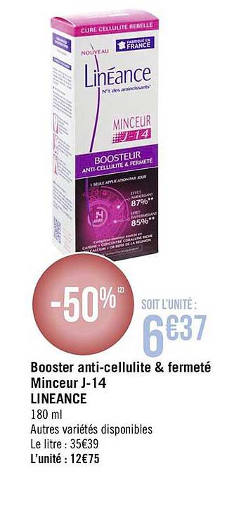 booster anti-cellulite & fermeté minceur j-14 lineance