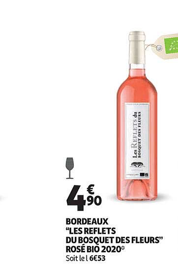 bordeaux "les reflets du bosquet des fleurs" rosé bio 2020
