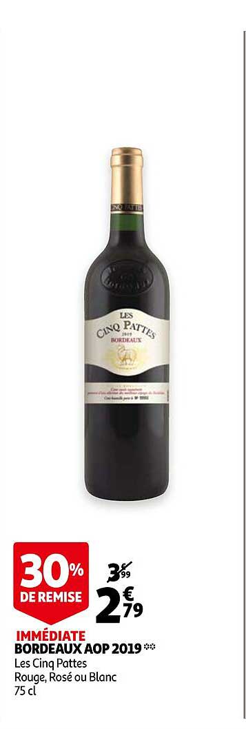 bordeaux aop 2019 les cinq pottes