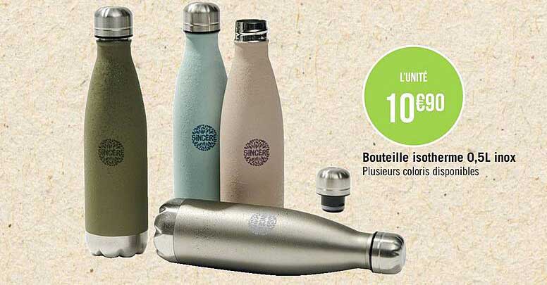 bouteille isotherme 0,5l inox
