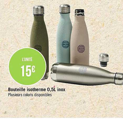 bouteille isotherme 0,5l inox
