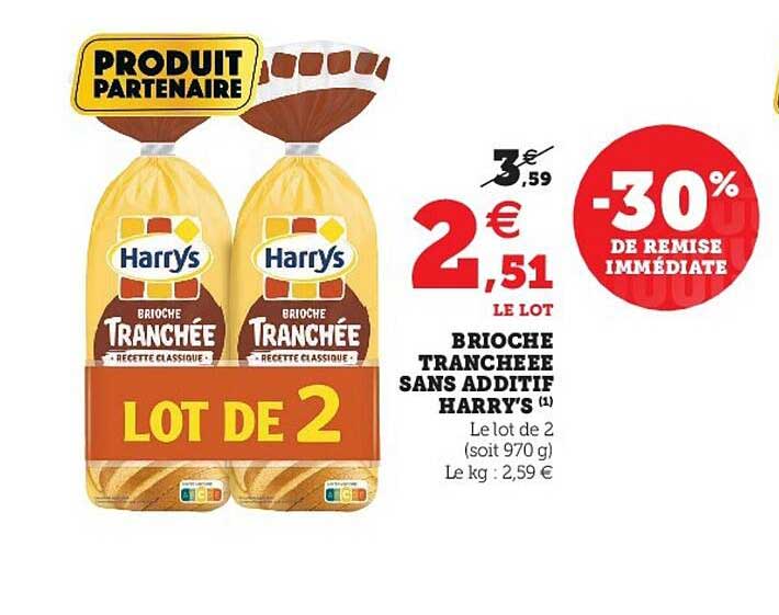 brioche tranchée sans additif harry's