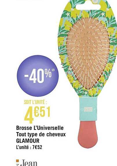 brosse l'universelle tout type de cheveux glamour