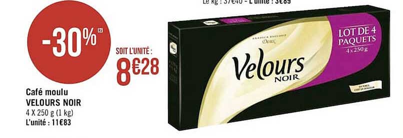 Café Moulu Velours Noir