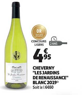 cheverny "les jardins de renaissance" blanc 2019