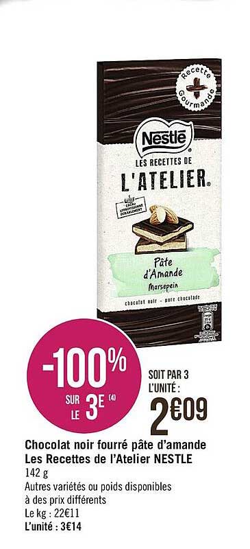 Chocolat Noir Fourré Pâte D'amande Les Recettes De L'atelier Nestlé