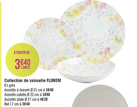 Collection De Vaisselle Florem