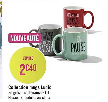 collection mugs ludic