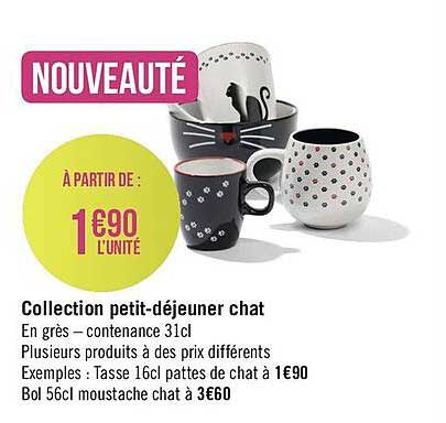 collection petit-déjeuner chat